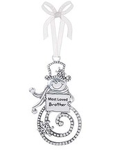Ganz Ornament - Most Loved Brother - Silver