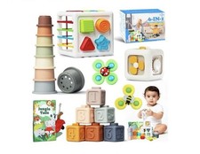 Montessori Baby Toy Set 6-in-1 Sensory Sorting  Stacking Toys 6  36 Months