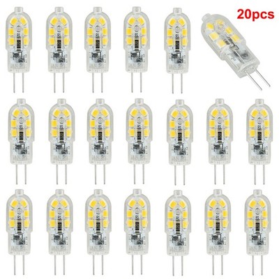 20X G4 Bi-pin 12LED Lamp Capsule Light Bulb DC12V 20W 2835 SMD 3200K Warm White