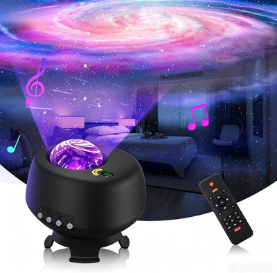 Larger Coverage Area Galaxy Projector,with Changing Shapes Star Black