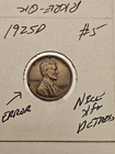 wheat penny 1925D LINCOLN CENT HIGH GRADE XF STRONG WHEAT EARS 1925-D lot #5