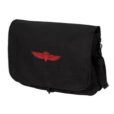 Israeli Paratrooper Mil-Spec Cotton Canvas Shoulder Bag Black