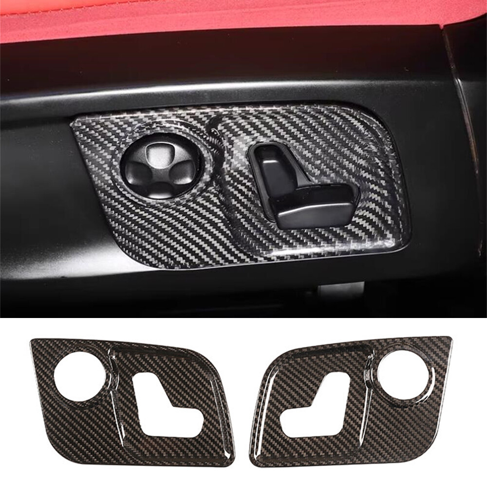 Real Carbon Seat Adjust Switch Handle Trim For Maserati Ghibli Levante 2016-2021