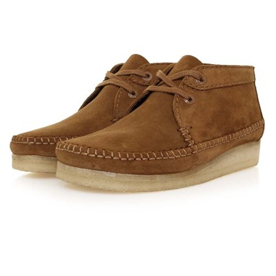 clarks weaver boots cola suede