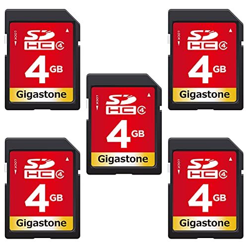 Gigastone SD Card 4GB 5Pack HighSpeed 4GB SD Card Full HD Video