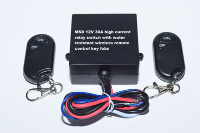 12V 30A 315mhz on off relay switch with 2 wireless remote control key ...