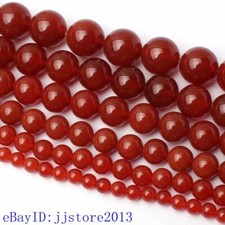 2-16mm Natural Red Agate Smooth Round Shape DIY Gems Jewelry Loose Beads 38cm