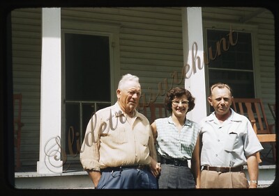 Woman Glasses Men Pine Ridge Tennessee 35mm Slide 1950s Red Border Kodachrome