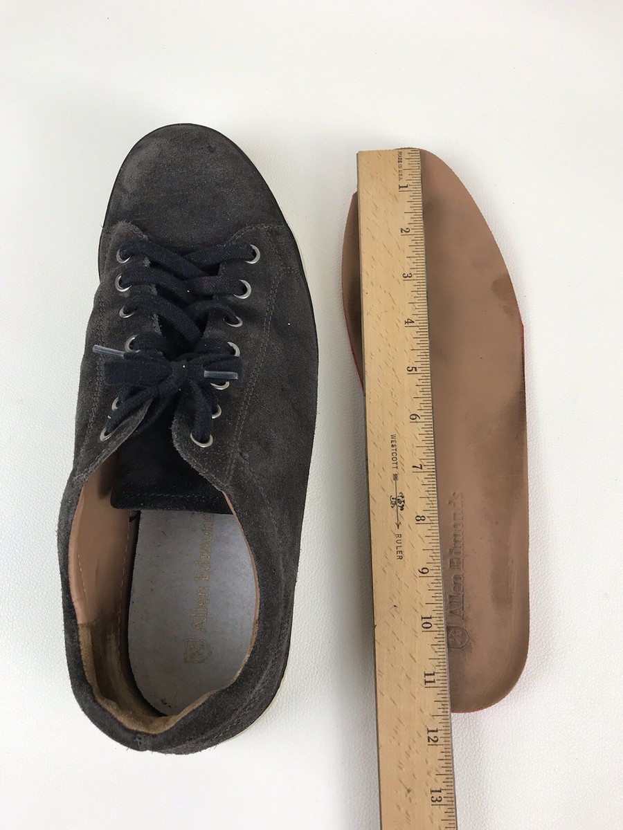 Allen Edmonds Porter Derby Suede Sneakers Grey Men display picture 2