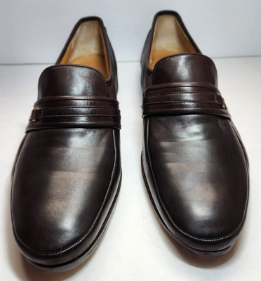BALLY Brown Slip On Soft Leather Loafers Men