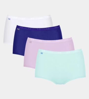 Sloggi 10028378 Basic + Maxi Brief 4 Pk 95% Violet Dark M022