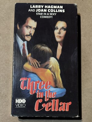 Three in the Cellar VHS Larry Hagman Joan Collins Sex Comedy HBO HTF OOP RARE