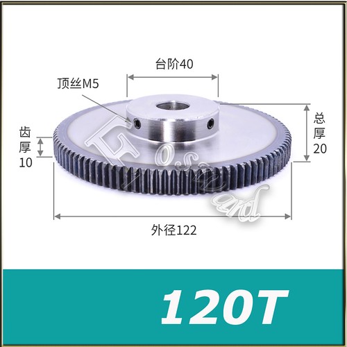 Mod 1 M1 45# Steel Pinion Gear 44T-120T For Spur Gear Castle Brushless Motor - Afbeelding 18 van 18