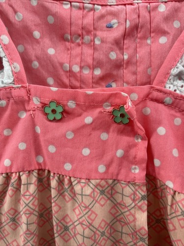 Matilda Jane Tank Top Girl's Size 6 Pink Brown Polka Dot - Picture 8 of 8