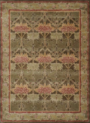 Wool Rug | Hand Tufted Pottery Barn Cecil Green Area Rug | William Morris Rug