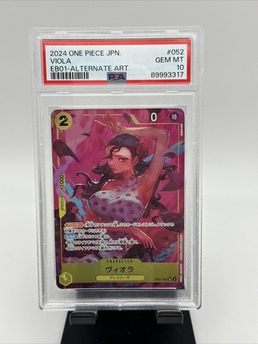 EB01-052 One Piece CCG TCG VIOLA Parallel Alt Art SR Memorial Japanese PSA 10 - Picture 3 of 6