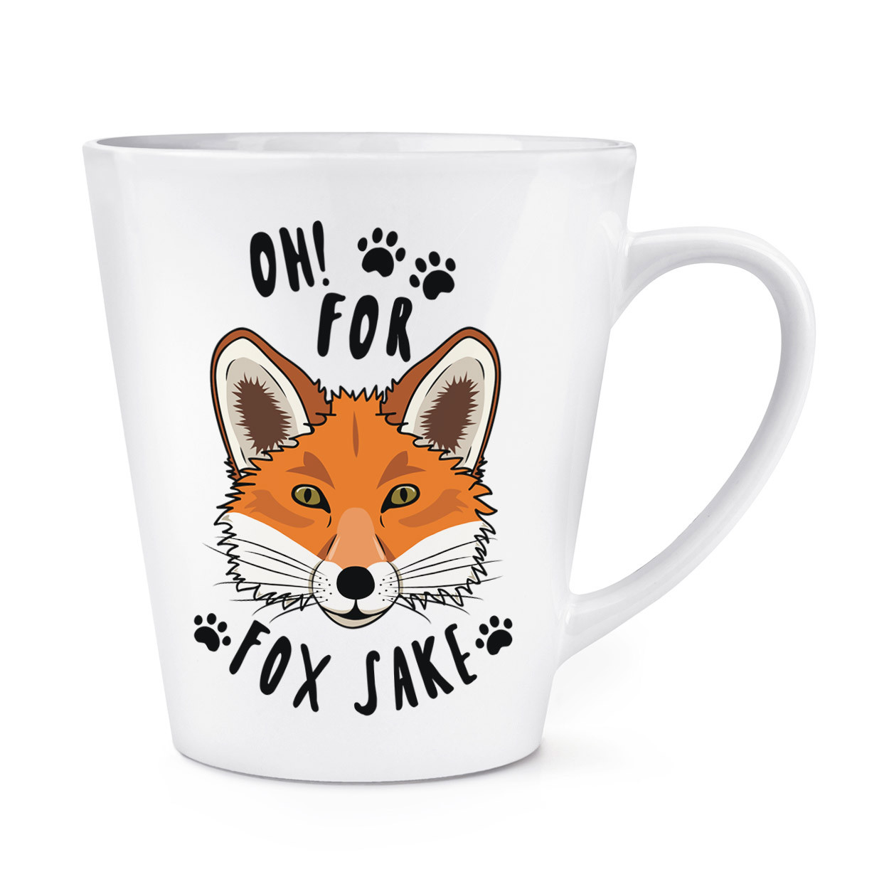 Oh For Fox Sake 12oz Latte Mug Cup - Funny Sake Joke Animal