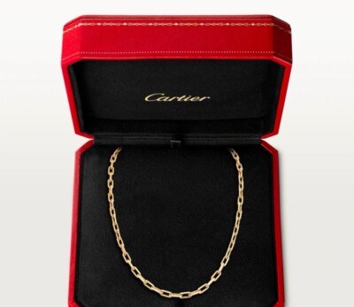Cartier Santos De Cartier 18k Yellow Gold Necklace 15.7 Grams 15 3