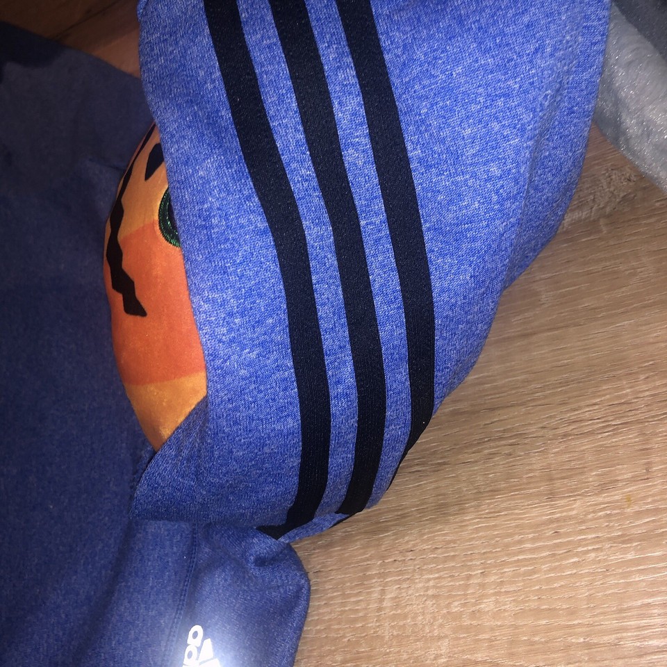 Adidas Response Astro Hoodie Mens Blue Pullover Fleece Sweatshirt