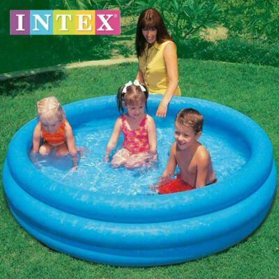 INTEX PADDLING POOL SWIMMING POOL RING BLUE GARDEN SUMMER FUN PARTY 45