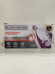 Black & Decker IR1350S-T Professional Steam Iron White/Purple