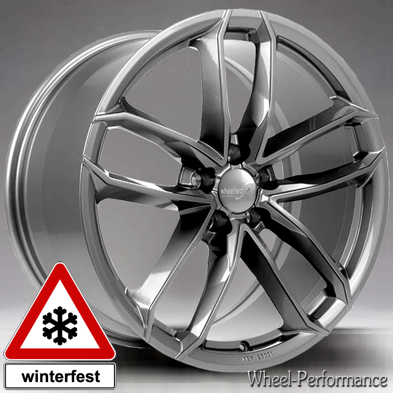 Cerchi in lega 18 pollici W33 8x18 5x112 ET35 grigio platino per Skoda