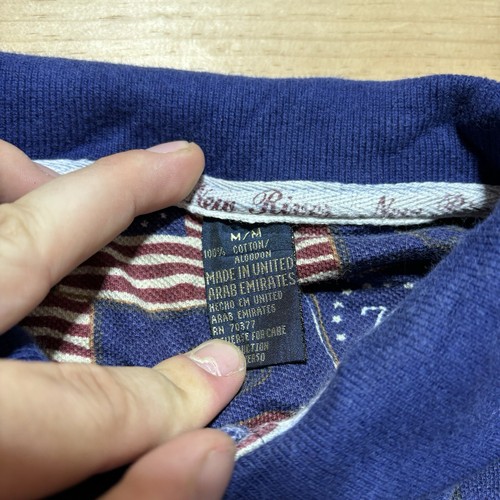 Vintage New Rivers American Flag 1776 Don’t Tread On Me Collared Polo Size M - Picture 5 of 9