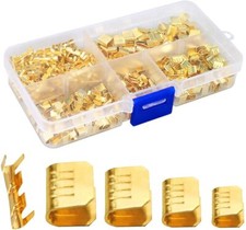 500 PCS U Shape Copper Ring Terminals Crimp Kit Non Insulated Assortment Cable