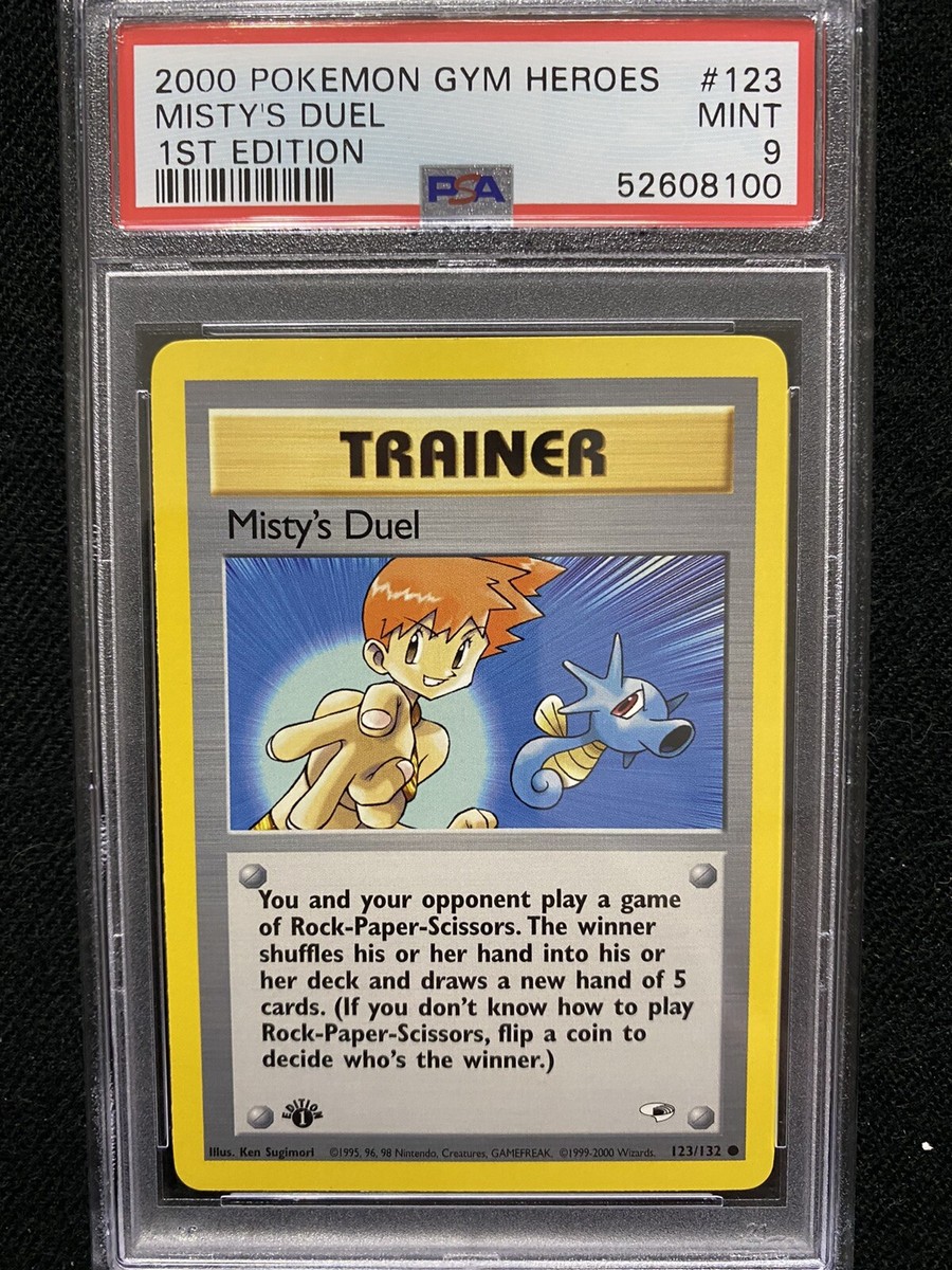 2000 Pokemon Gym Heroes 1st Edition Misty's Duel 123/132 PSA 9