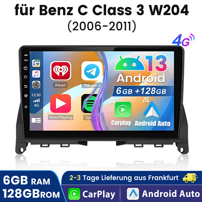 Für Mercedes Benz C-Klasse W204 S204 Android 13 Autoradio Apple Carplay GPS 128G