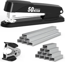 Metal Stapler Heavy Duty 50 Sheet Capacity with 1750 Staples and Staple Remover,