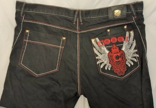 Red Embroidered Denim Baggy Pants | eBay