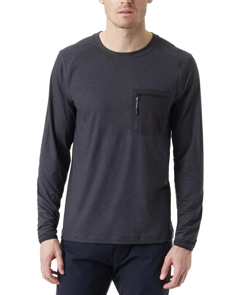 Bass Outdoor Men's Long-Sleeve Utili-Tee T-Shirt Charcoal XL