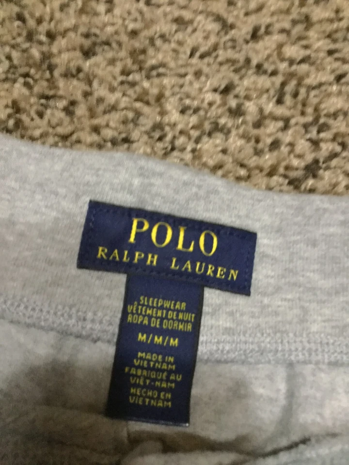 Polo Ralph Lauren Pantalones Para Hombre M Polo Oso Ropa para Dormir Salón Pijama Gris Foto 3 de 4