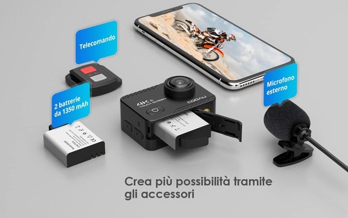 Action Cam 4K60fps 20MP Touchscreen WiFi Sport Kamaras mit EIS 40M Wasserdichtes - Bild 7 von 9