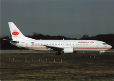 Postcard Airline SOLITAIRE AIR B-737-4Q8 JY-SOA at London CC7.