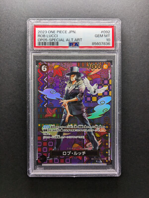 PSA 10 - 2023 One Piece ROB LUCCI - OP05-092 SP SR - Special PSA 10 - 2023 One Piece ROB LUCCI - OP05-092 SP SR - Special