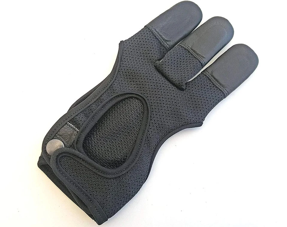 Archery Finger Gloves Leather ARCHERS Hand Shooting LEATHER gloves - Image 3 of 4
