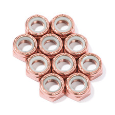 Custom Axle Nuts Hardware 10 Roller Skate / Quad Skate / Derby Skate ROSE GOLD