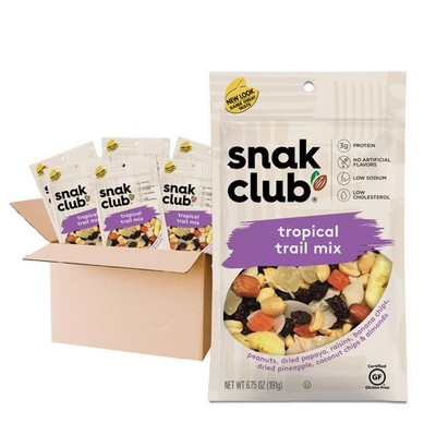 Tropical Trail Mix with Peanuts, Dried Papaya, Raisins, Banana Chips, Dried P...