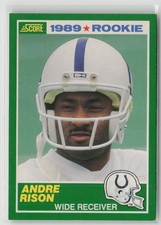 1989 Score Andre Rison Rookie #272 Indianapolis Colts WR Football Card. rookie card picture