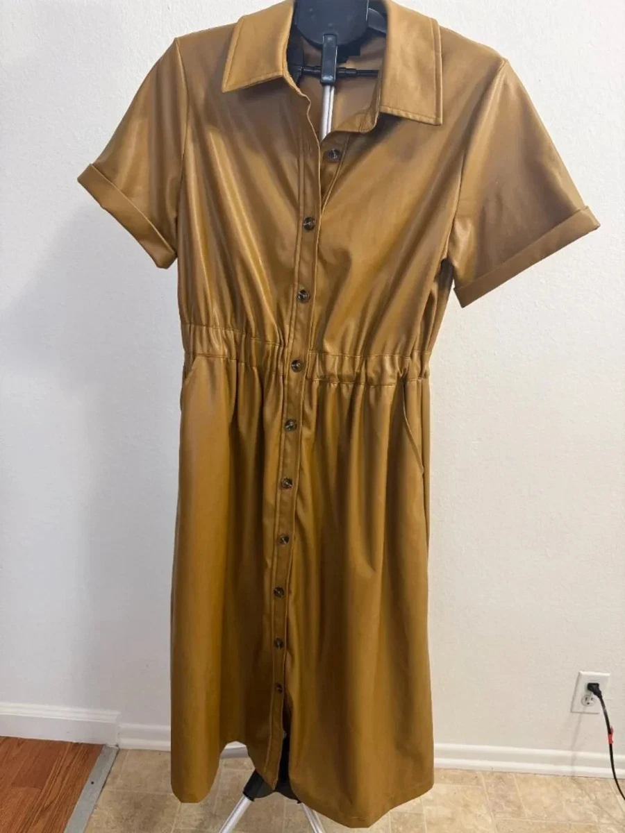 Faux Leather Brown Dresses for Women for sale | eBay