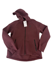Nike Air Sportswear Tech Fleece Full Zip Hoodie Red Sepia Women Sz M FB8338-218