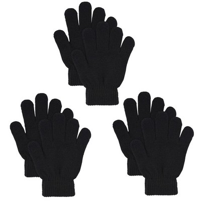 3 Pairs Winter Magic Gloves Warm Strecty Knit Gloves For Men Women in Common ...
