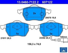 Brake Pad for Audi A3 Seat Leon Skoda Octavia VW Front ATE 13.0460-7122.2