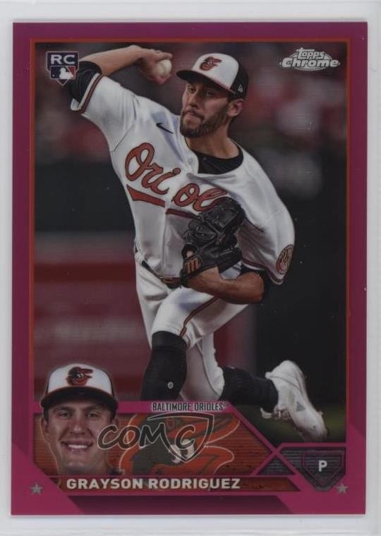 2023 Topps Chrome Update Magenta Refractor 102/399 Grayson Rodriguez #USC98 1d59