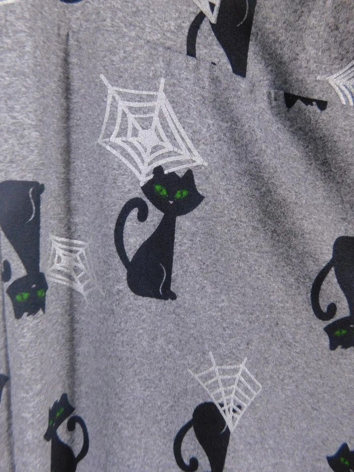 Leggings Feeling Festivos Mujer Gris Medio Negro Gato Telaraña Bruja Foto 4 de 4