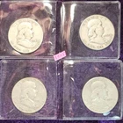 📈LOT of 4 🇺🇲🔥G-VG🔥1949-D 1950 1951 1953-S Franklin Silver Half Dollars 1325