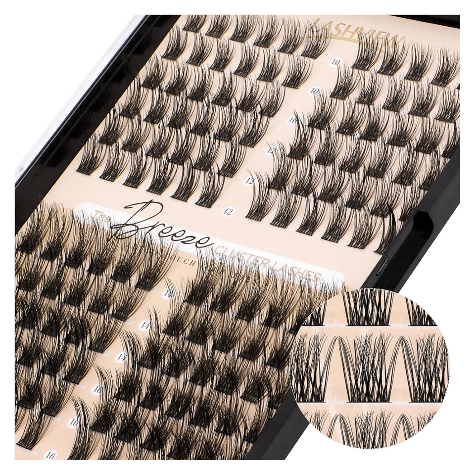 LASHVIEW 144 Pcs Cluster Lashes DIY Cluster Wimpern Extensions Mega Volumen