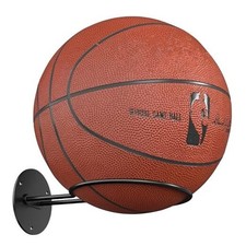 Basketball Wall Mount, Wall Basketball Holder, Boys Room Decor, Black 1 Pack